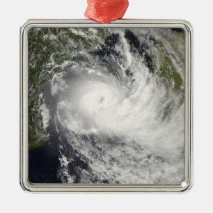 Tropisk Cyclone Jokwe i Mocambique Channe Julgransprydnad Metall