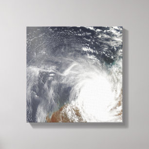 Tropisk Cyclone Laurence över westerna Australi Canvastryck