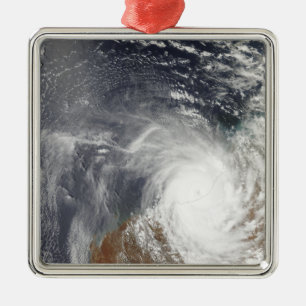 Tropisk Cyclone Laurence över westerna Australi Julgransprydnad Metall