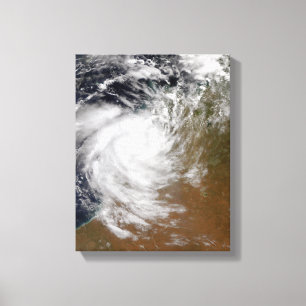 Tropisk Cyclone Magda som är kommande ashore i Canvastryck