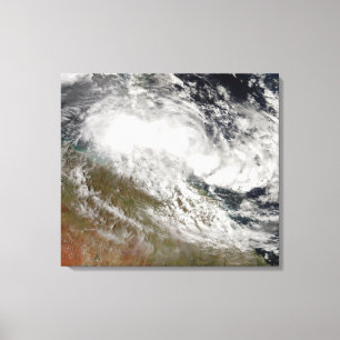 Tropisk Cyclone Olga över nordostliga Australien Canvastryck