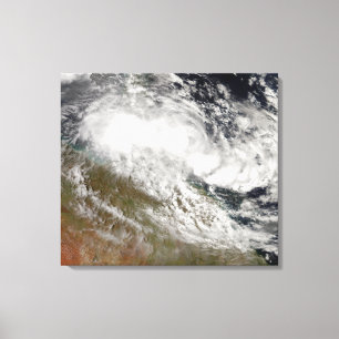Tropisk Cyclone Olga över nordostliga Australien Canvastryck