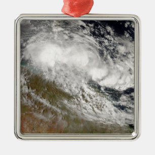 Tropisk Cyclone Olga över nordostliga Australien Julgransprydnad Metall