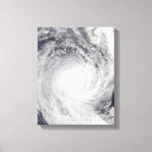 Tropisk Cyclone Oli av kusten av Tahiti Canvastryck