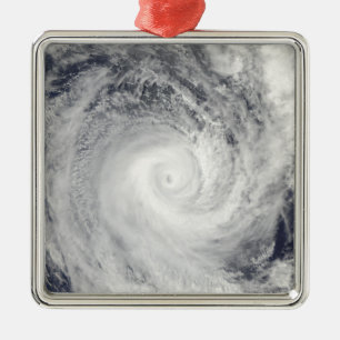 Tropisk Cyclone Oli av kusten av Tahiti Julgransprydnad Metall