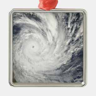 Tropisk Cyclone Yasi över Australien Julgransprydnad Metall