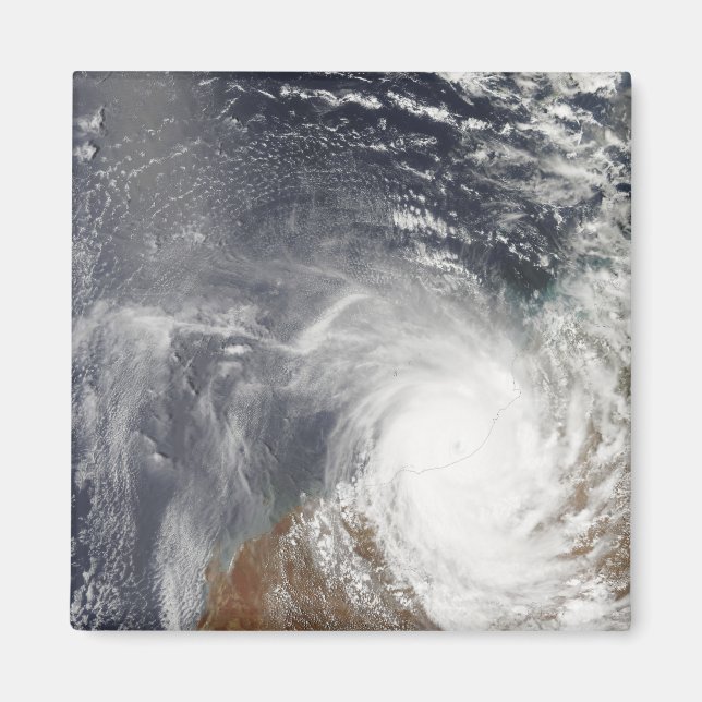 Tropisk cyklon Laurence över Westerna Australi Magnet (Framsidan)