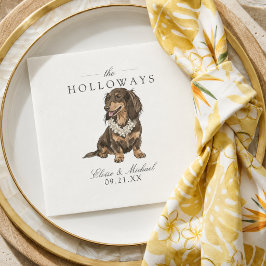 Tropisk Dachshund Hawaiianskt Bröllop Pappersservett