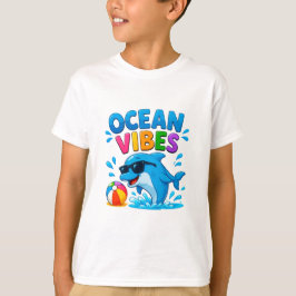 🐬 Tropisk Delfin Sommar Grafisk För Barn 🌊 T Shirt
