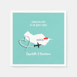 Tropisk destination Madeira Bröllop Pappersservett