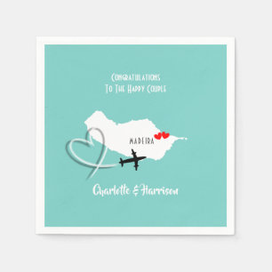 Tropisk destination Madeira Bröllop Pappersservett