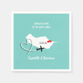 Tropisk destination Madeira Bröllop Pappersservett