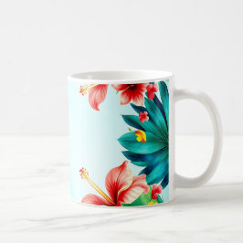 Tropisk djärv akvarellmugg – Levande palm Kaffemugg