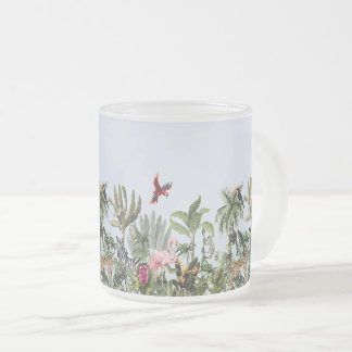 Tropisk djungel vilda djur keramisk kaffemugg