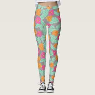 Tropisk djungeldamasker leggings