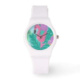 Tropisk djungelklocka för Flamingo Armbandsur