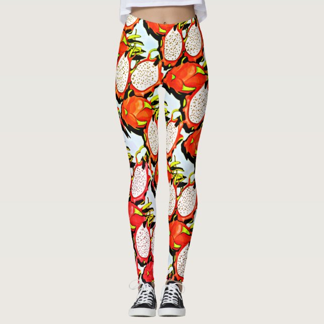 tropisk drakfrukt leggings (Framsida)