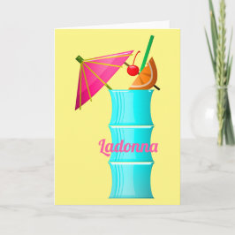 Tropisk drink färgstark sommarcocktail från Hawaii Kort