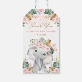 , tropisk, elefant, babystötare presentetikett