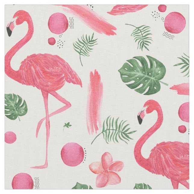 Tropisk elegant flamingoblommigt för rosa tyg (Närbild)