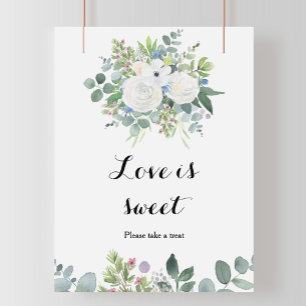 Tropisk Eukalyptus Grönska Kärlek är Sött Poster