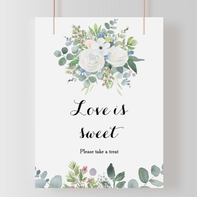 Tropisk Eukalyptus Grönska Kärlek är Sött Poster (Skapare uppladdad)