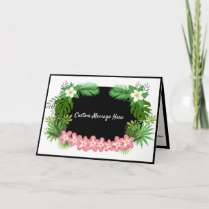 Tropisk exotisk hawaiiansk blommig design kort