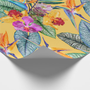 Tropisk fågel av Paradise och orchid Summer Garden Presentpapper