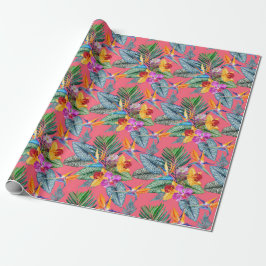 Tropisk fågel av paradise och orchid Vår Garden Presentpapper