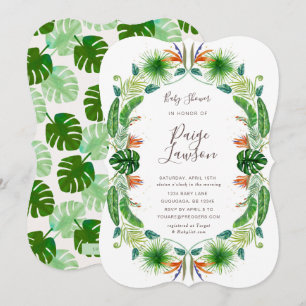 Tropisk fågel från Paradise Baby Shower-inbjudan Inbjudningar