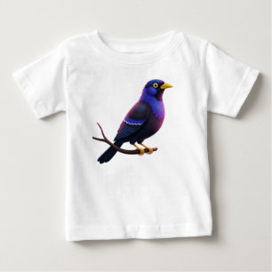 Tropisk fågel på en gren t shirt
