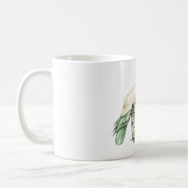 Tropisk Fågel Rosa Orkidé Blommor Aloha Kaffemugg