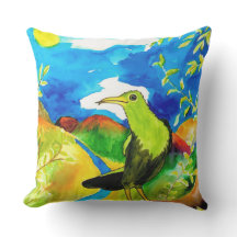 Tropisk fågel utanför dörrfyllning