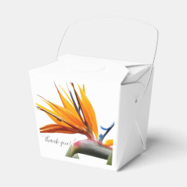 Tropisk fågel vid Paradise Plant Blommigt Bröllop Presentaskar