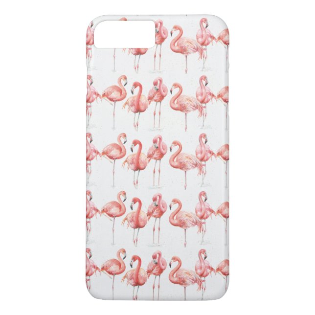 Tropisk | Familj av flamingos Case-Mate iPhone Skal (Baksida)