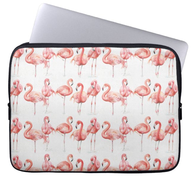 Tropisk | familj av Flamingos Laptop Fodral (Framsidan)