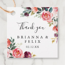 Tropisk färgfull sommartid - minimalistisk Blommig Gåvor Etiketter