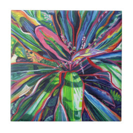 Tropisk färgstark Ti Löv keramiskt plattor Kakelplatta