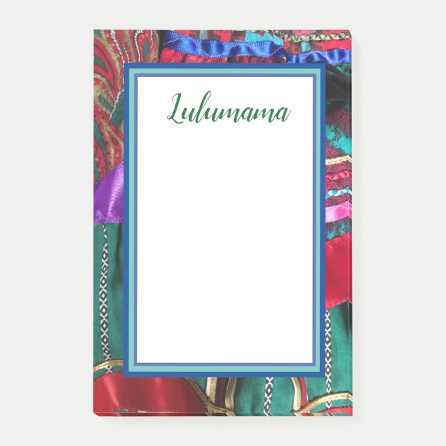 TROPISK FESTLIG ROSETT BAND POST-IT BLOCK (Framsida)