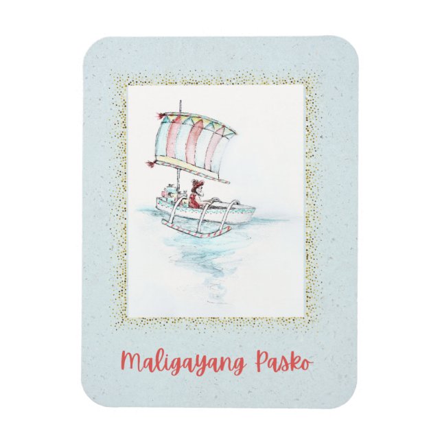 Tropisk filippinsk jul Vinta Ref Magnet (Vertikal)