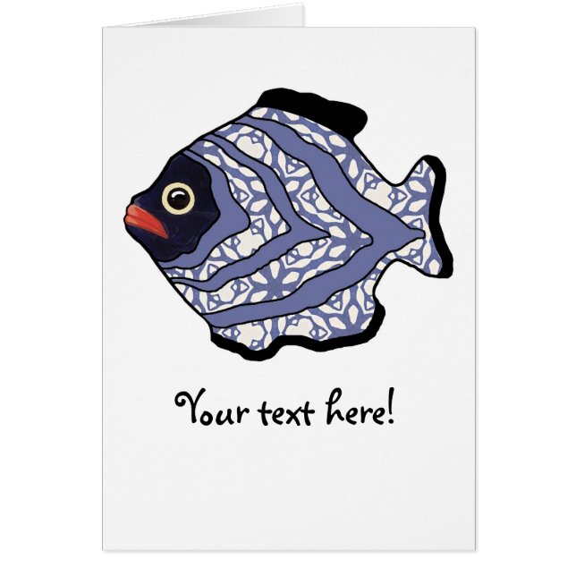 Tropisk Fish-019 Hälsningskort (Framsidan)
