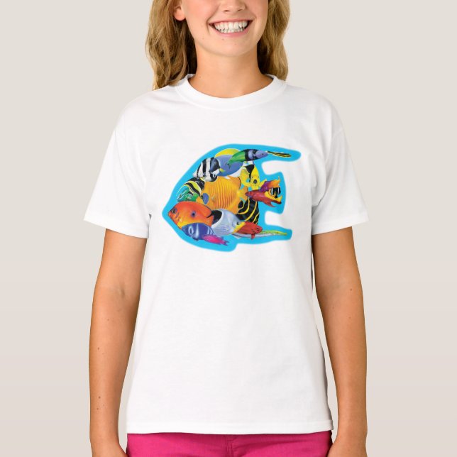 Tropisk fisk-grupp T-shirt (Framsida)