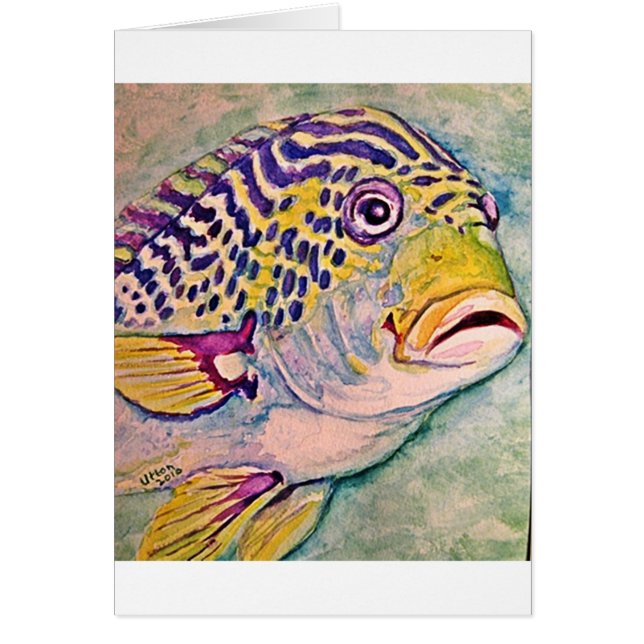 tropisk fisk hälsningskort (Framsidan)