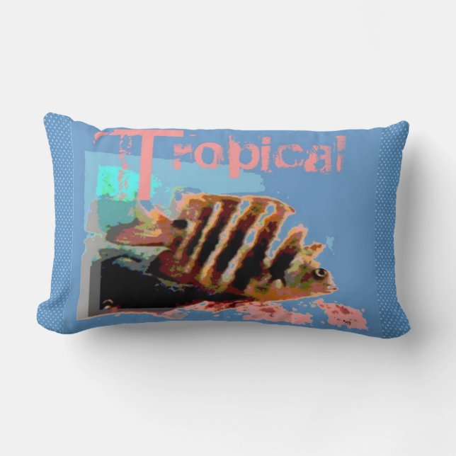 Tropisk Fisk Rosa Nyanser Kudde (Framsida)