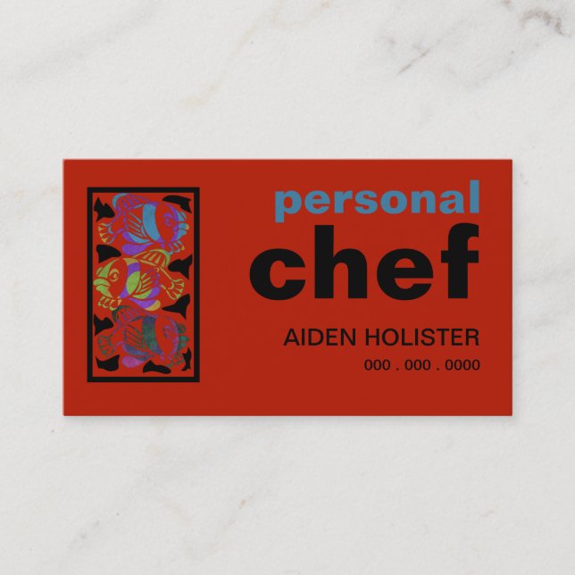 Tropisk fisk visitkort (Framsida)