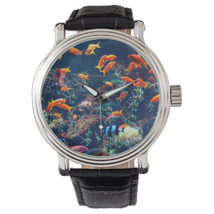 Tropisk fiskklocka armbandsur