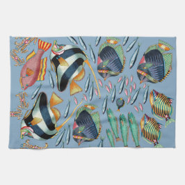 Tropisk fiskkorallrev kökshandduk