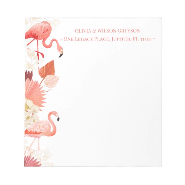 Tropisk Flamingo Anteckningsblock (Framsida)
