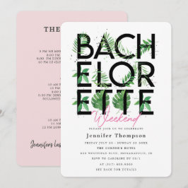 Tropisk  Flamingo Bachelorette Helg Inbjudningar