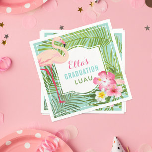 Tropisk Flamingo Examen Luauparty Pappersservett